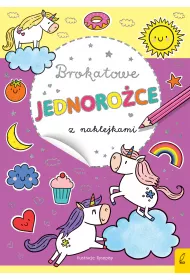 Brokatowe jednoro�ce z naklejkami
