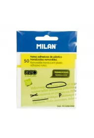 Milan Karteczki samoprzylepne Fluo przezroczyste ��te 76 x 76 mm 50 kartek 50 szt.