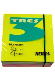 Tierra Group Kostka samoprzylepna neon 75 x 75mm 400 kartek