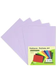 Penword Tektura A4 falista lawendowa 5 szt.