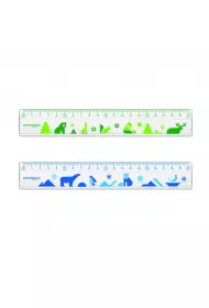 Keyroad Linijka plastikowa transparentna z nadrukiem deco zawieszka 20 cm