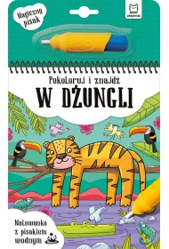Pokoloruj i znajd� w d�ungli. Malowanka z pisakiem wodnym