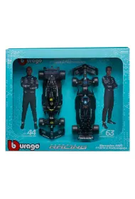 Bburago Model 1:24 Mercedes AMG W14 Hamilton Russell zestaw bolid�w F1 18-28062