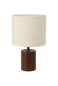 H&S Decoration Lampka stoowa z beowym kloszem 18xh29,5 cm