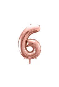 PartyDeco Balon foliowy 6 r�owe z�oto 86cm