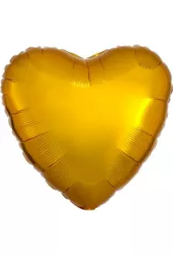 Amscan Balon foliowy metalik z�oty serce 43cm