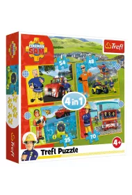 Puzzle 4w1 Odwa�ny Stra�ak Sam Trefl