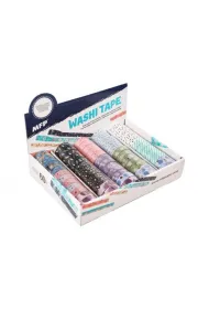 MFP Ta�ma klej�ca washi papierowa 1,5mm x 3m mix wzor�w