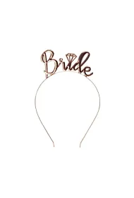 Metalowa tiara Bride r�owe z�oto