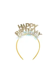 PartyDeco Opaska Happy Birthday 14,5x19cm z�ota