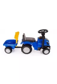 Je�dzik traktor New Holland z przyczepk� niebieski Lena