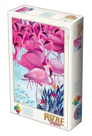 Puzzle 1000 el. Andrea Kurti - Flamingi D-Toys