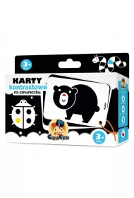 Karty kontrastowe na sznureczku dla dzieci 3+