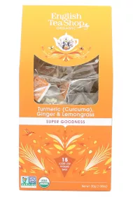 English Tea Shop Herbata zioowa Turmeric Ginger and Lemongrass, piramidki 15 x 2 g Bio