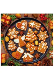 Paw Serwetki BN Lunch Tete a Tete Gingerbread icing decorated 33x33 20szt./op.