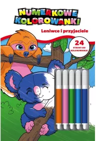 Leniwce i przyjaciele. Numerkowe kolorowanki. Koala