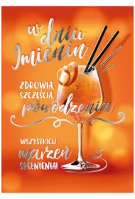 Kukartka Karnet B6 PP-2171 Imieniny aperol