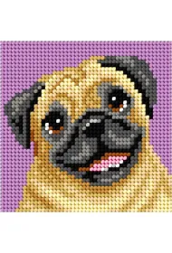 Haft. Moje pierwsze wyszywanie - Mops Anex-bis