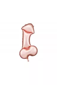 PartyDeco Balon foliowy Penis r�owe z�oto 55.5x112cm