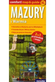 Mazury i Warmia 2 w 1 przewodnik i mapa