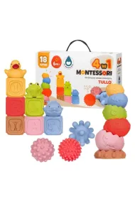Klocki sens.Montessori piramida pi�ecz..18el 76136