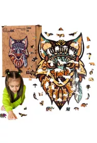 Puzzle drewniane eko 130 el. Le�ny lis A3 Maksik