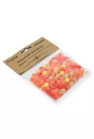 Penword Dekoracje pompony mix pomara�czowy 1cm