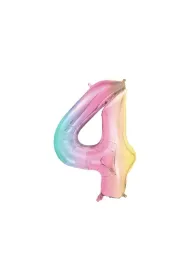 PartyDeco Balon foliowy 4 pastelowy t�czowy 86cm