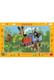 Puzzle 15 Ramkowe Krecik i ciuchcia DINO Dino Toys