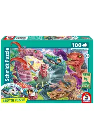 Puzzle 100 el. PQ Du�e przygody ma�ych dinozaur�w Schmidt