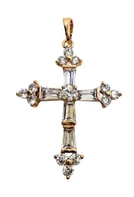 Zawieszka Krzy�yk z Cyrkonii 39x26mm