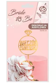 Godan Dekoracja akrylowa na tort wiecz�r panie�ski z�ota