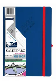 Kalendarz 2026/2028 18 m-cy. Hip hop B5 tygodniowy granatowy