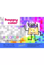 Blok rysunkowy kolorowy A4 80g Happy Color 20 szt.