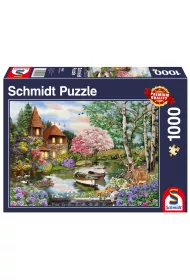 Puzzle 1000 el. Dom nad jeziorem Schmidt