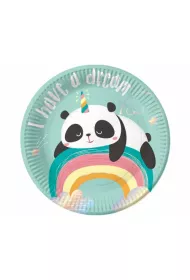 Godan Talerz papierowy Go Panda 6 szt.