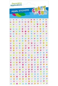 Ozdoba dekoracyjna samoprzylepna Per�owa mix kolor 4mm op.28szt.  CRAFT WITH FUN 545874