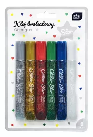 Interdruk Klej do dekoracji brokatowy 6kol Star
