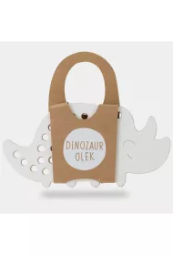 Dinozaur Olek.Drewniana przeplatanka Montessori Milin