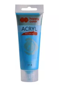 Happy Color Farba akrylowa perowy metalik 75ml niebieski