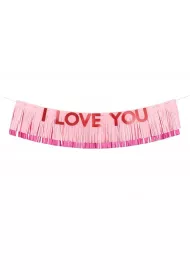 PartyDeco Baner I Love You 150x30 cm
