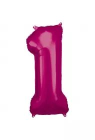 Amscan Balon foliowy cyfra 1 r�owa 38x86cm