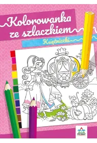 Kolorowanka ze szlaczkiem. Ksi�niczki
