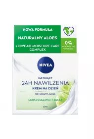 Nivea 24H Nawilenia matujcy krem do twarzy Naturalny Aloes 50 ml