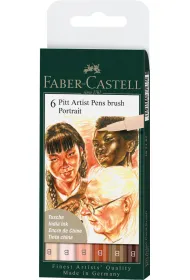 Faber-Castell Pisaki Pitt Artist Pen B Portrait 6 szt.