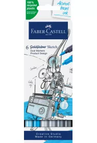 Faber-Castell Pisak dwustronny Goldfaber design 6 szt.