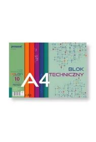 Penword Blok techniczny kolorowy Premium A4 10 kartek