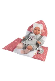 Lalka bobas Mimi paczac z nosidekiem 42cm Llorens