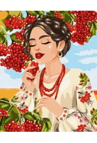 Ideyka Malowanie po numerach - Kalina czerwona 40x50cm