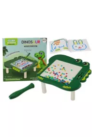 Stolik tablica edukacyjna magnetyczna Dinozaur LeanToys